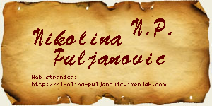 Nikolina Puljanović vizit kartica